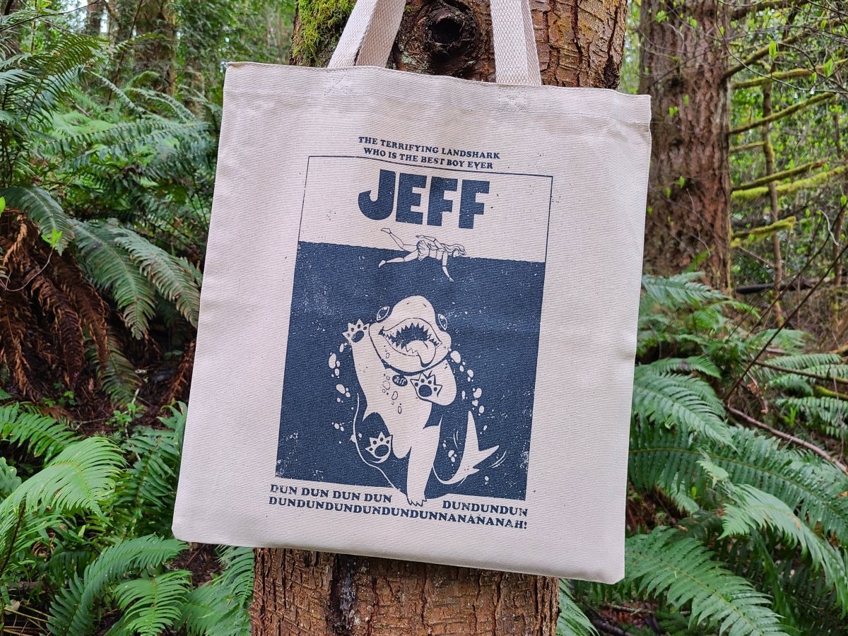 Jeff the Land Shark Tote Bag