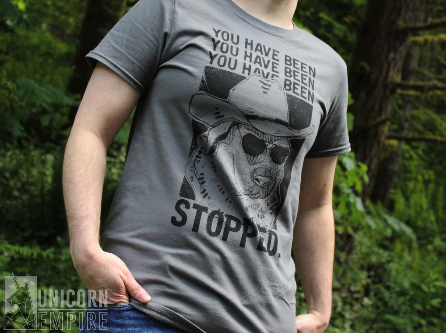 You Have Been Stopped Cowboy Dog T-Shirt