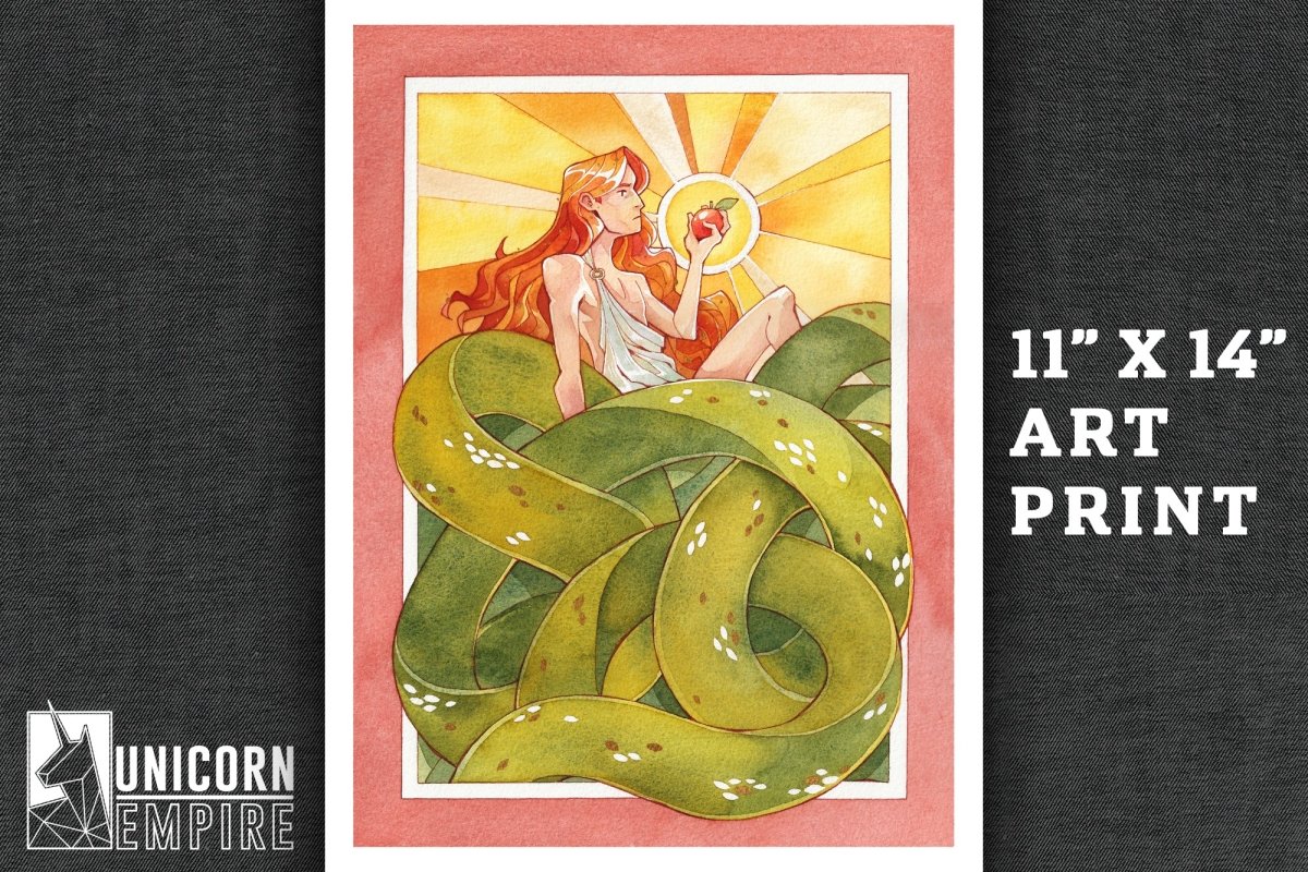 Good Omens Watercolor Art Print | Sunshine Crowley Stained glass print
