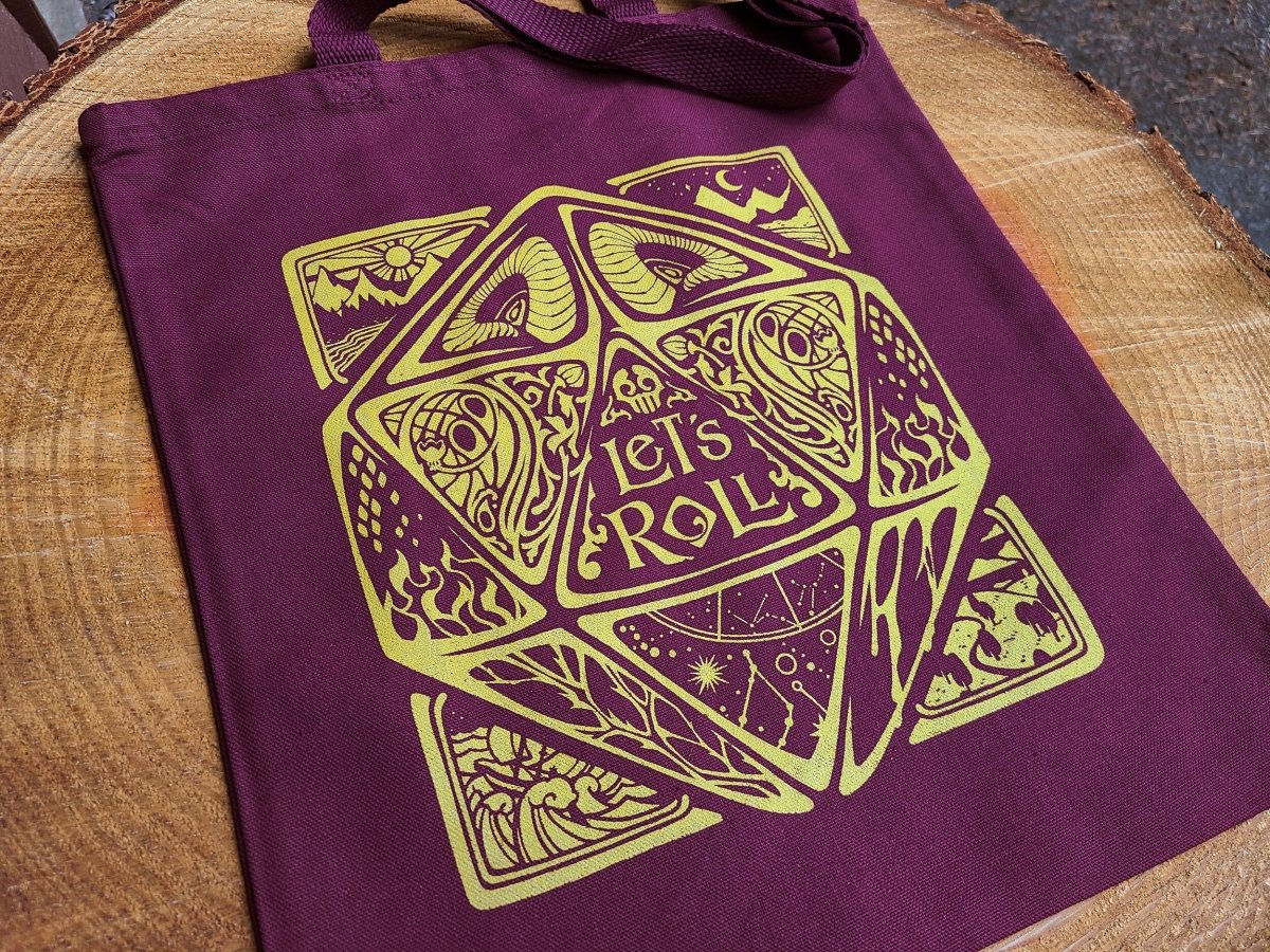 Let's Roll Dungeons and Dragons Tote Bag