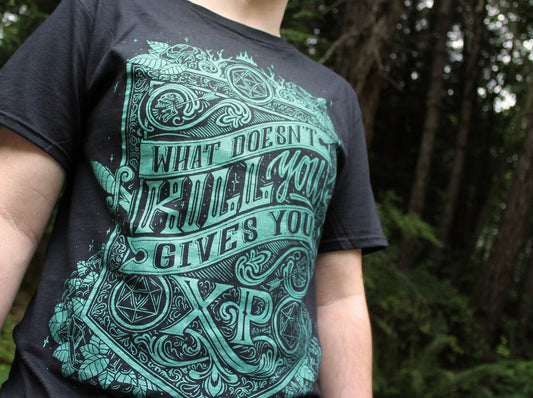 What Doesn't Kill You Gives You XP Dungeons and Dragons Shirt