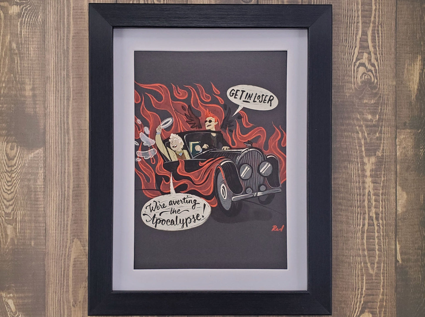 Good Omens Print | Get in Loser - We're averting the Apocalypse!