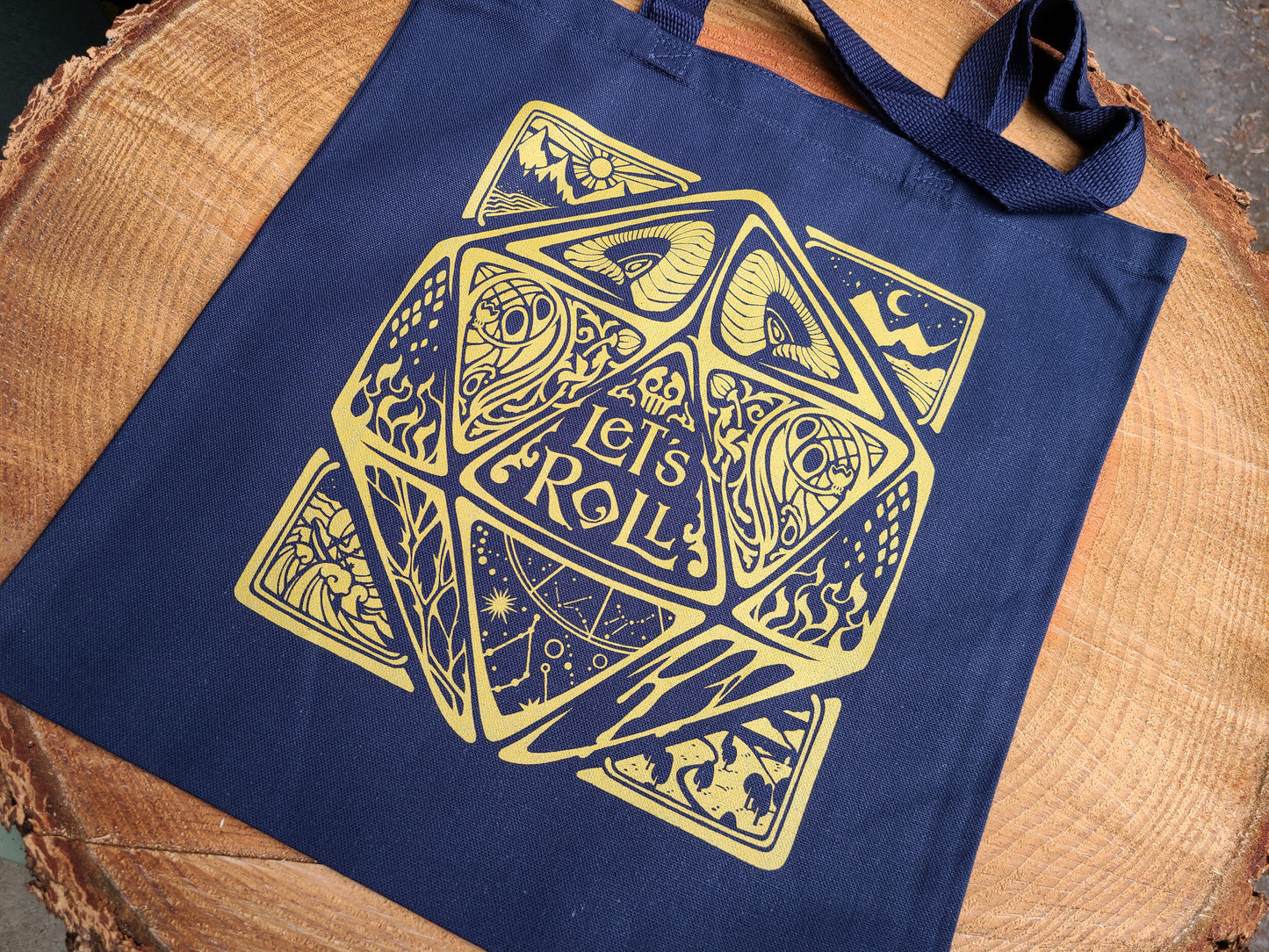 Let's Roll Dungeons and Dragons Tote Bag