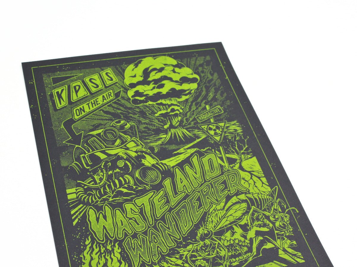 Green and black graphic design with text and illustrations on a white background