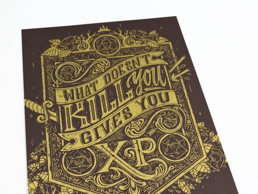 Dungeons and Dragons Wall Art - What Doesn’t Kill You Gives You XP