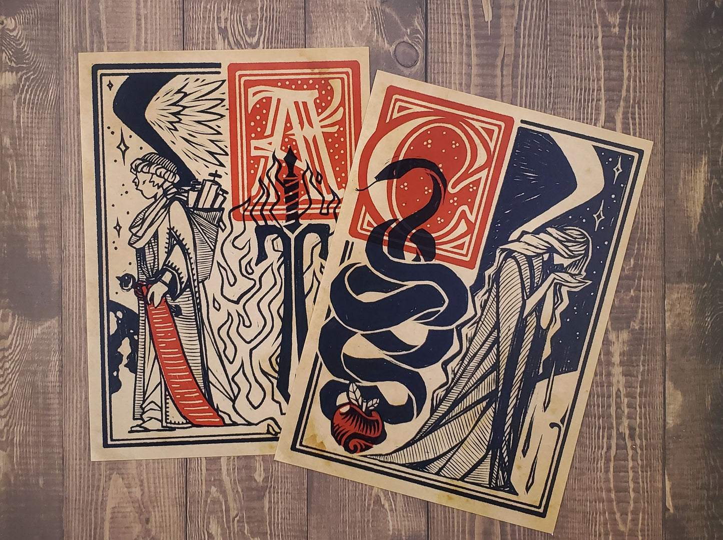 Good Omens Crowligraphy & Scriptiphale Art Prints